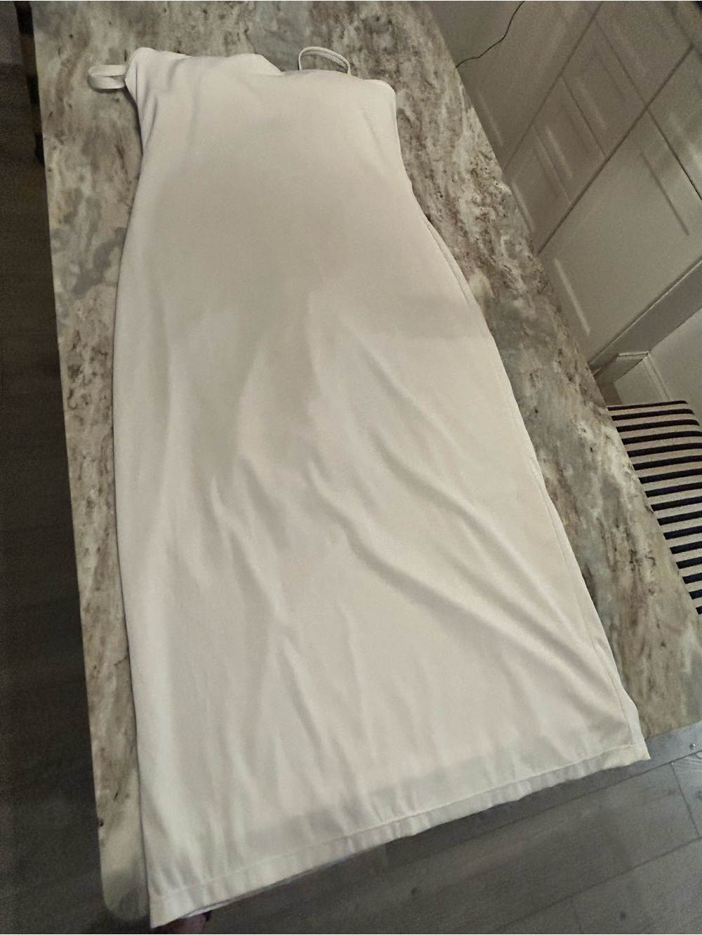 Populist Shapewear Classic White Slip Dress - Minimal Spaghetti Strap - Picture 7 of 7
